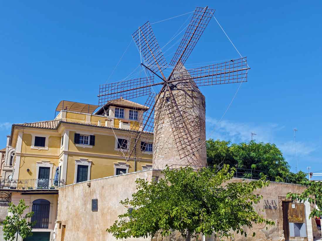 Old windmills of Es Jonquet quartier in Palma 1