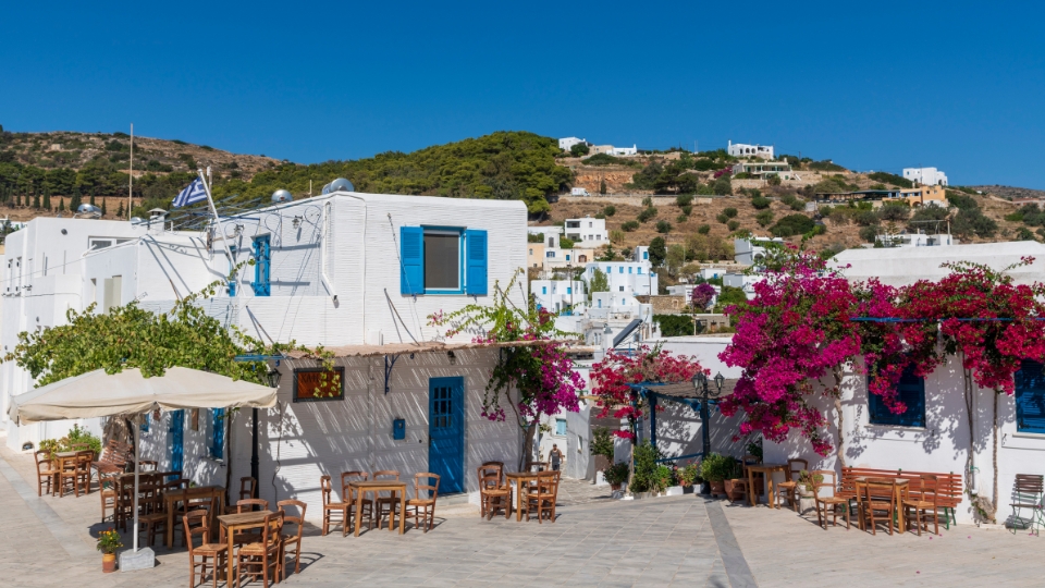 The hilltop village of Lefkes Paros Antiparos