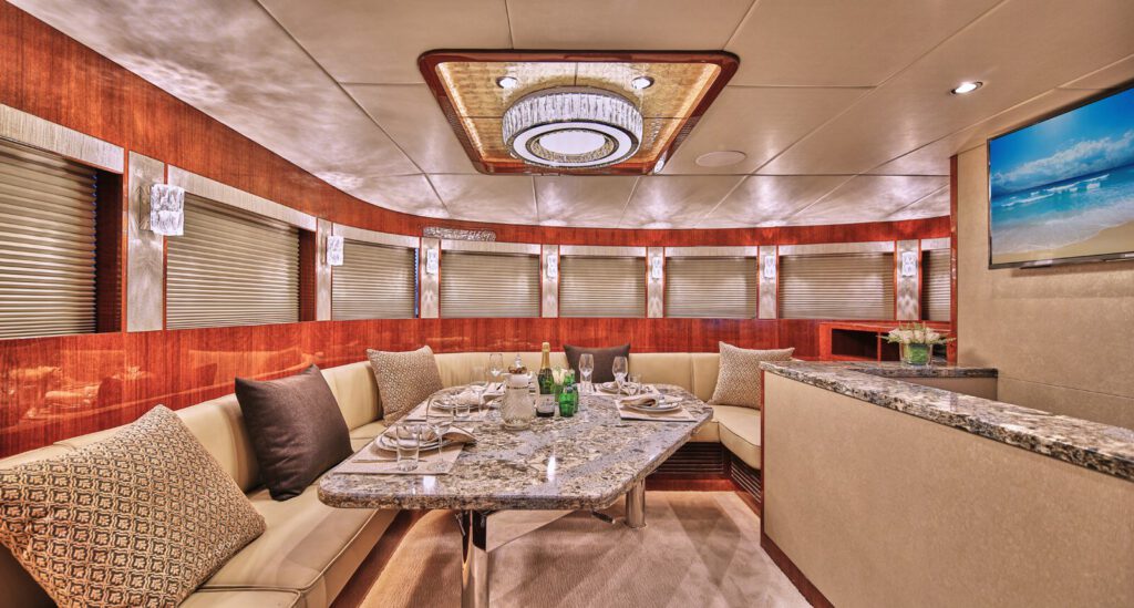JOHNSON 80′ FLYBRIDGE W/HYDRAULIC PLATFORM