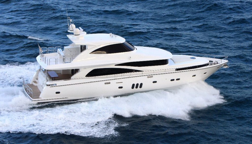 JOHNSON 80’ SKYLOUNGE W/FISHING COCKPIT